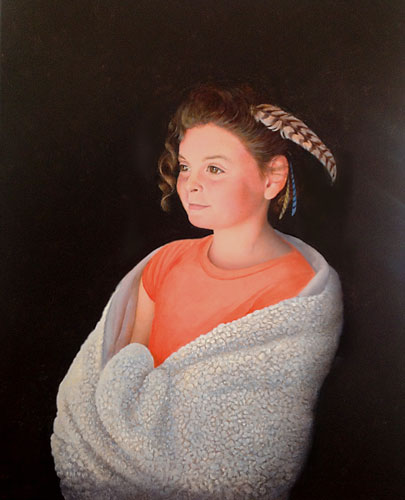 Young Girl Portrait Painting