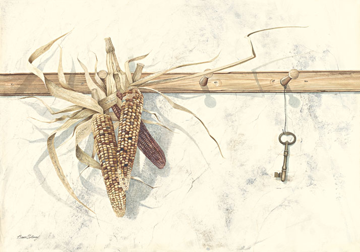 Corn Maize Painting with Key